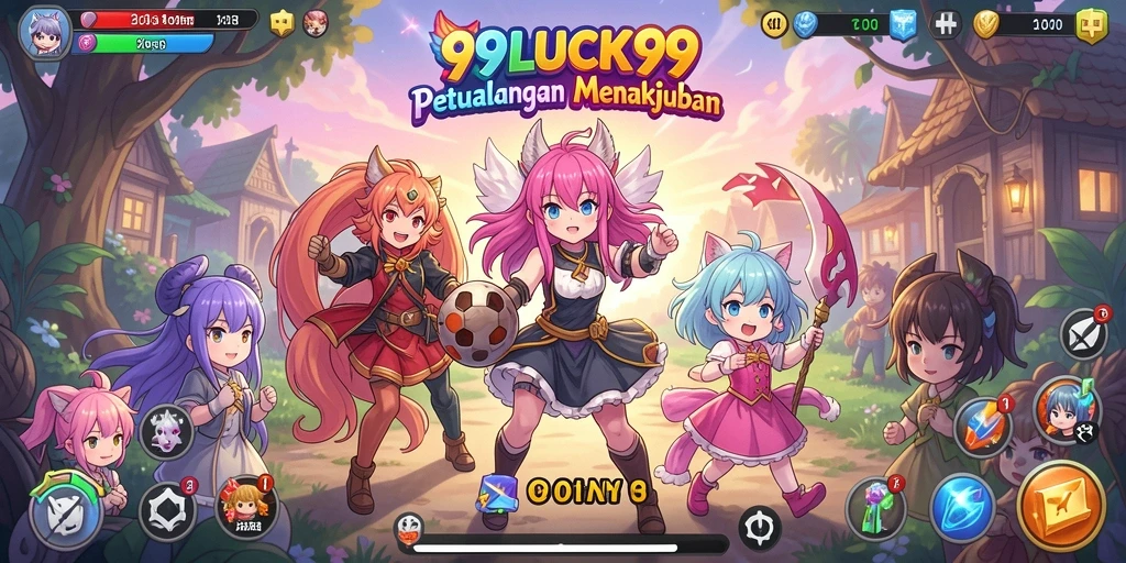 Tampilan gameplay 99LUCK99 yang penuh warna dan interaktif.