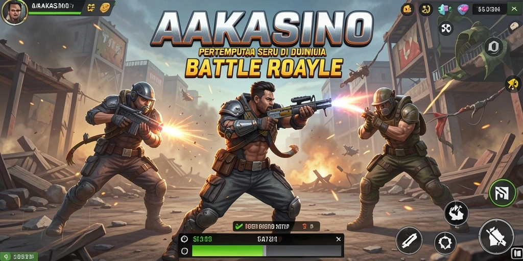 Tampilan seru dari pertempuran Battle Royale AAKASINO.