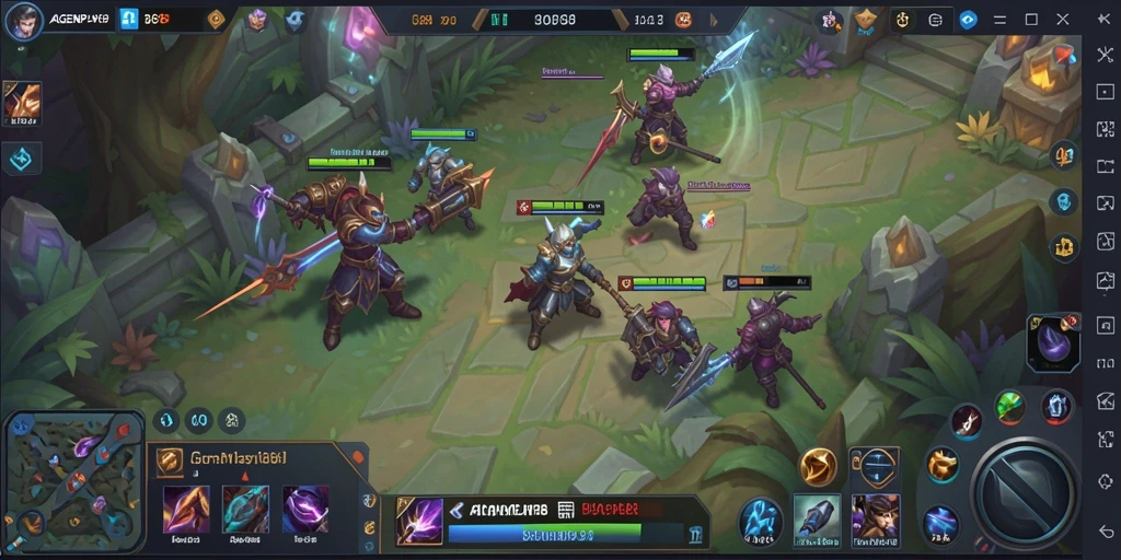 Tampilan gameplay seru dalam AGENPLAY88 yang penuh aksi MOBA.