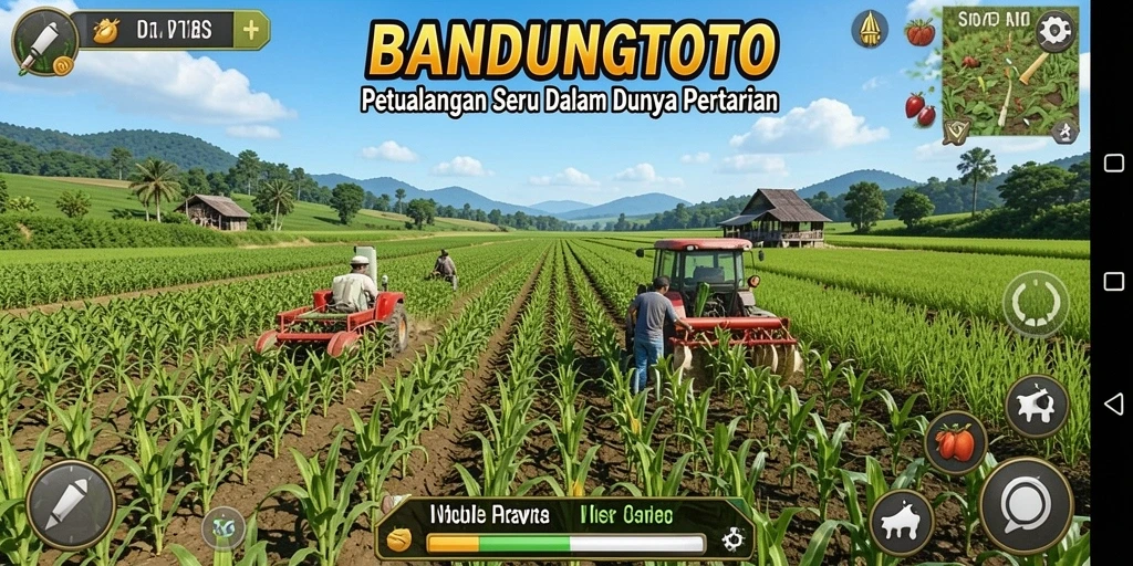 Tampilan menarik gameplay BANDUNGTOTO saat mengelola kebun dan hewan.