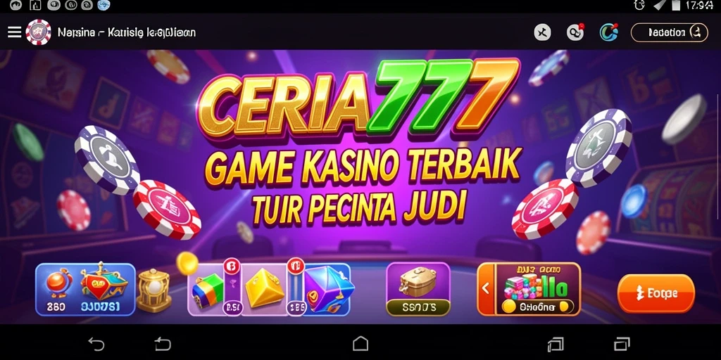 Tampilan permainan Kasino menarik di CERIA777.