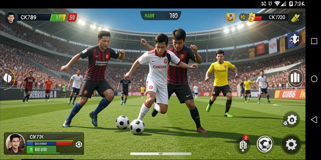 Screenshot CK789 menunjukkan grafik yang menawan dalam gameplay olahraga.