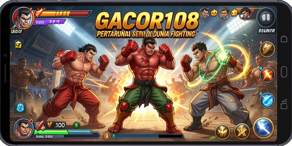 Tampilan menarik dari gameplay pertarungan GACOR108 yang mendebarkan.