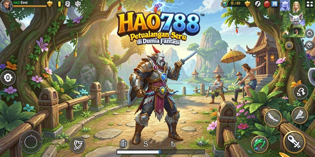 Tampilan gameplay HAO788 menampilkan petualangan seru di dunia fantasi.