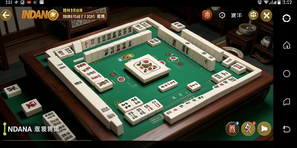 Tampilan gameplay INDAAA yang menampilkan tantangan Mahjong.