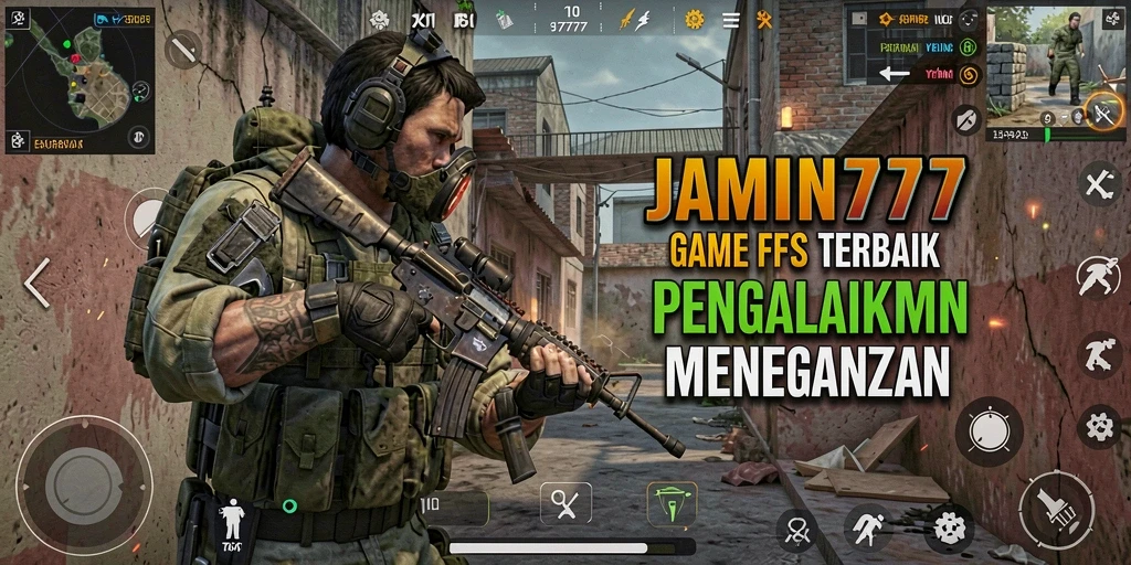 Gambaran aksi seru dalam permainan FPS JAMIN777.