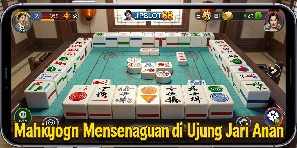 Screenshot utama JPSLOT88 menampilkan gameplay Mahjong yang menarik.