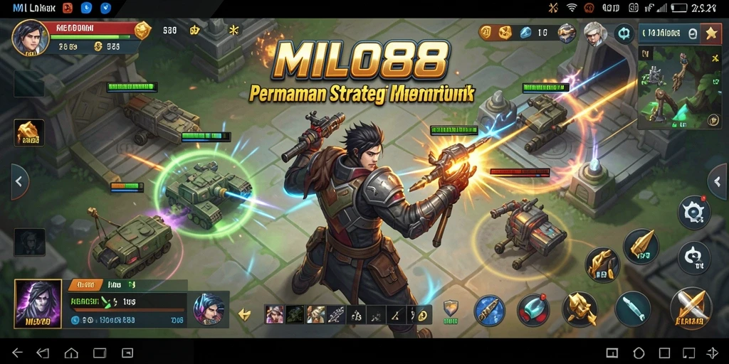 Screenshot gameplay MILO88 dengan taktik strategi yang mendebarkan.