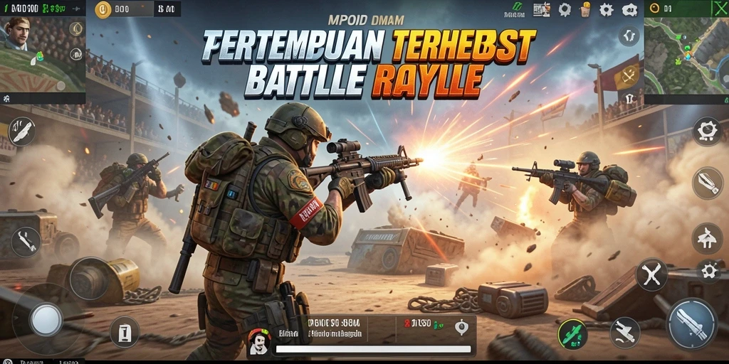Tampilan seru dalam aksi pertempuran Battle Royale di MPOID.