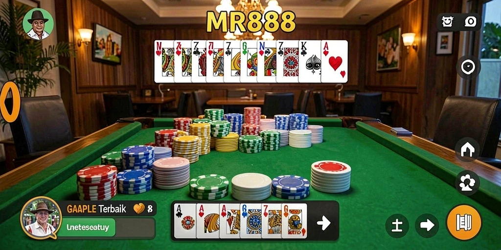 Screenshot gameplay Gaple yang seru di MR888.