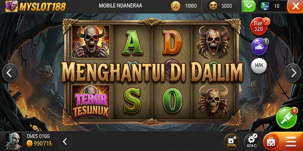 Gameplay MYSLOT188 menampilkan suasana Horror yang menegangkan.