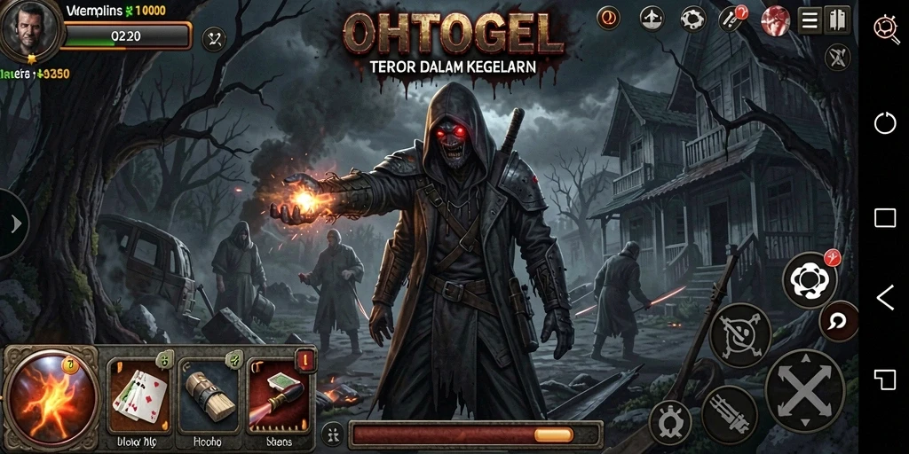 Screenshot OHTOGEL menampilkan suasana angker yang mencekam dalam gameplay.