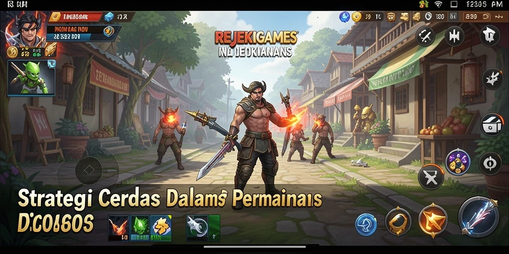 Screenshot utama REJEKIGAMES menampilkan momen mendebarkan dari gameplay strategi.