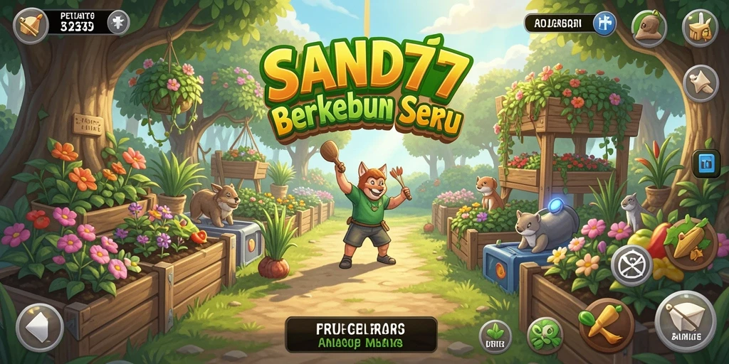 Gameplay menarik dari SAND77 dengan kebun yang indah.