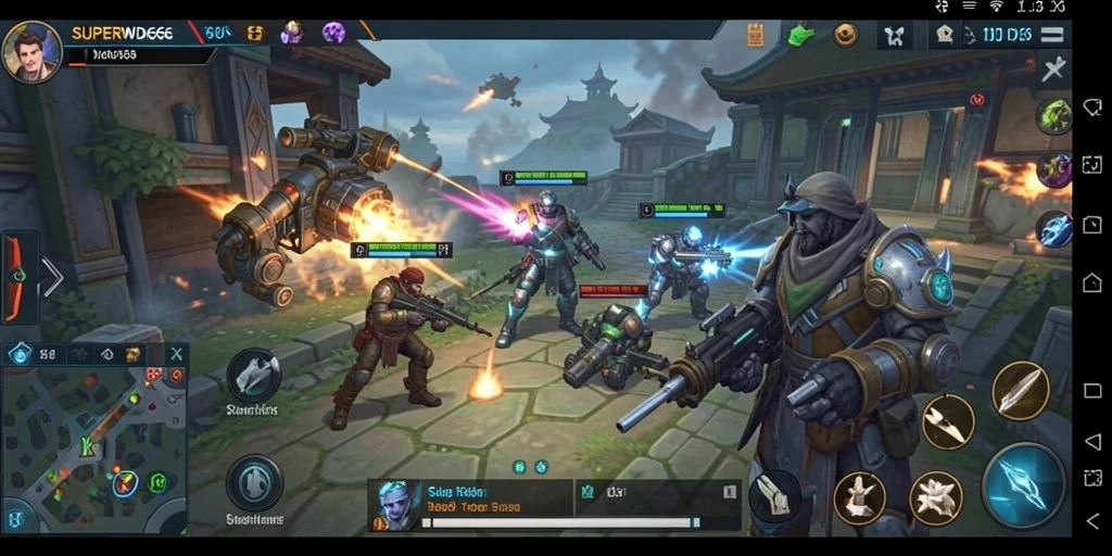 Screenshot gameplay SUPERWD666 dengan taktik pertempuran yang mendalam.