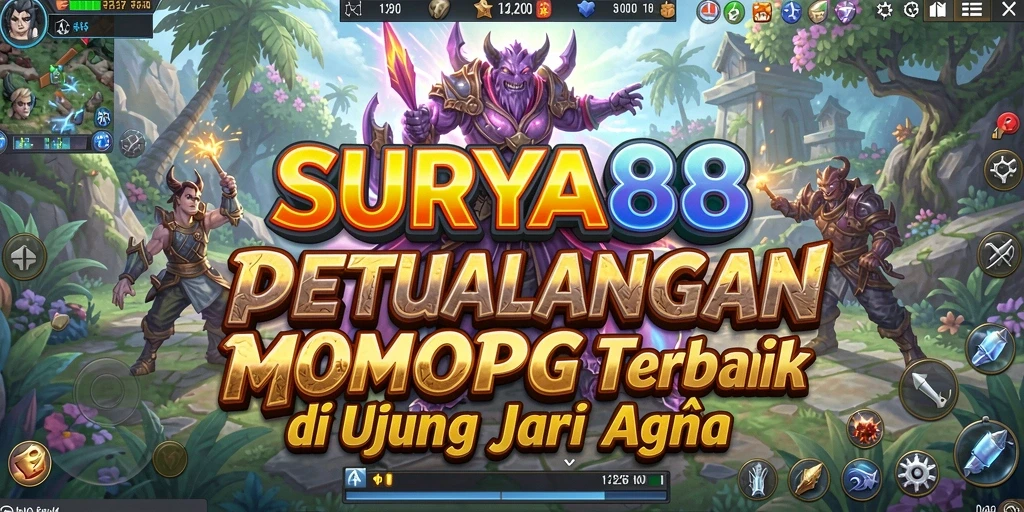 Gameplay SURYA88 menampilkan pertarungan seru dan interaksi pemain.