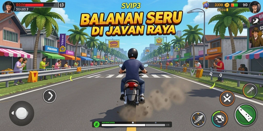 Gameplay balapan yang seru dan mendebarkan di SVIP3.