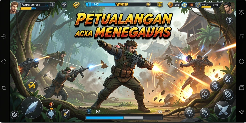Tampilan gameplay seru dari WIN199 dengan pertarungan aksi menegangkan.